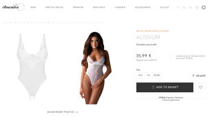 Obsessive - White Open-Crotch Teddy