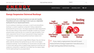 Energy Suspension - Universal Polyurethane Bushings