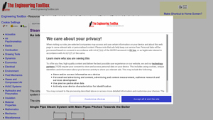 Engineering Toolbox - Steam Heating Systems