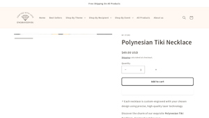 Engraved You - Polynesian Tiki Necklace