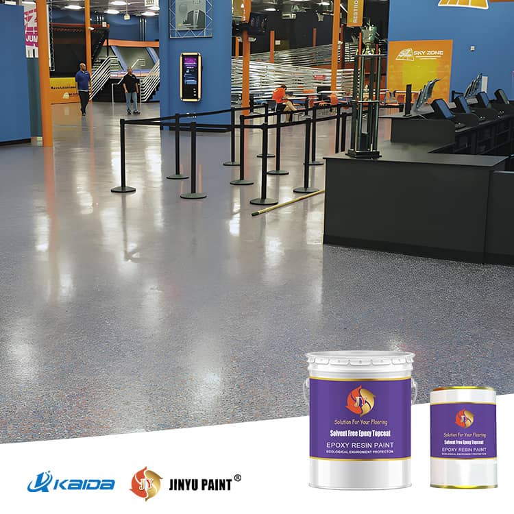 An application scenario or product detail of epoxy colored sand floor paint - Image 3