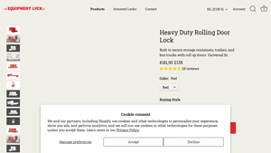 The Equipment Lock Company - Heavy Duty Rolling Door Lock