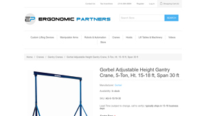 Gorbel - Adjustable Height Gantry Crane