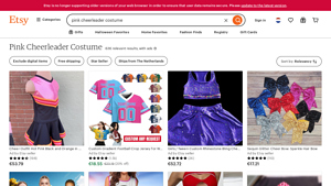 Etsy - Pink Cheerleader Costumes