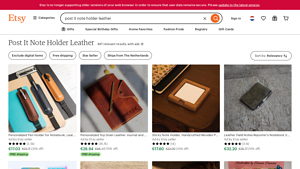 Etsy - Handmade Leather Sticky Note Holder