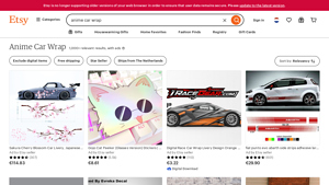 Etsy - Anime Car Wraps