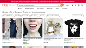 Etsy - Queen of the Damned Costumes
