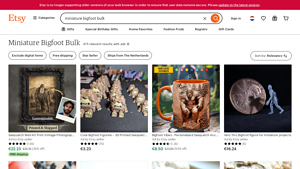 Etsy - Miniature Bigfoot Figurines