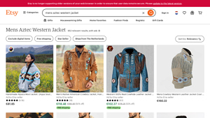 Etsy - Men's Aztec Western Jackets