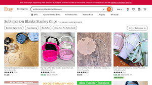 Etsy - Sublimation Blanks Stanley Cups