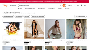 Etsy - Topless Beachwear Collection