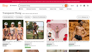 Etsy - Transparent Thong