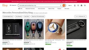 Etsy - Mercedes Personalised Key Rings