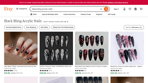 ZamudioBeauty - Black Bling Acrylic Nails