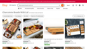 Etsy - Charcuterie Boards with Lid