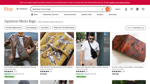 Etsy - Japanese Men's Bags