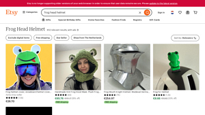 Etsy - Frog Head Helmets