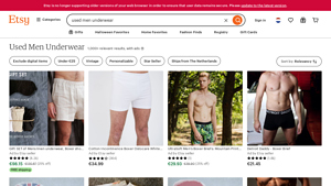 Etsy - Unique Used Men's Underwear