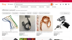KiwiLynnKrafts - Offwhite Macrame Lanyard