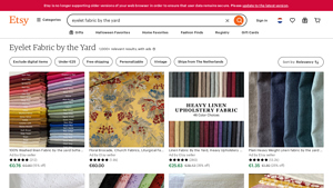 Etsy - Eyelet Fabric by the Yard