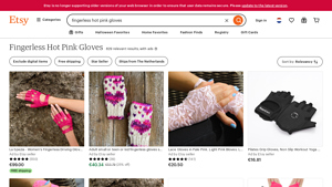 Etsy - Fingerless Hot Pink Gloves