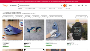 Etsy - Men Shark Slippers