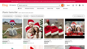 Etsy - Plastic Santa Hats