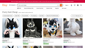 Etsy - Black White Dog Fursuit Head Paws