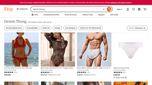 Etsy - Denim Thongs