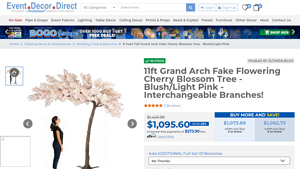 Event Decor Direct - 11-Foot Artificial Cherry Blossom Tree