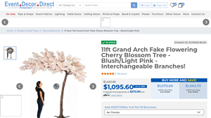 Event Decor Direct - 11-Foot Artificial Cherry Blossom Tree