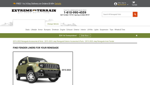 ExtremeTerrain - Jeep Renegade Left Front Fender Liner