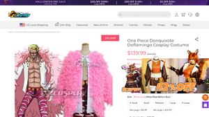 EzCosplay - One Piece Doflamingo Cosplay Costume
