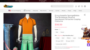 EzCosplay - Encyclopedia SpongeBobia Squidward Tentacles Costume