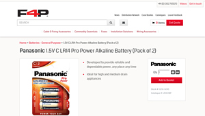 Panasonic - 1.5V C LR14 Pro Power Alkaline Battery