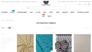 Fabrics & Fabrics - Cotton Eyelet Fabrics