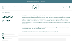 Fabric Wholesale Direct - Metallic Fabrics