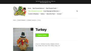 Fabulous Inflatables - Turkey Inflatable Costume