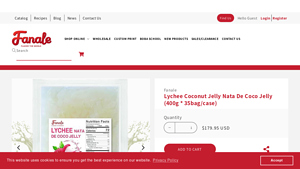 Fanalé Drinks - Lychee Nata De Coco Jelly