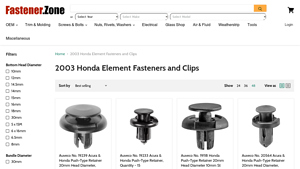 Auveco - Acura & Honda Push-Type Retainers