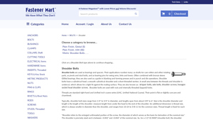 Fastener Mart - Shoulder Bolts