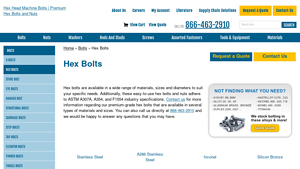 Fastener Solutions - Hex Head Machine Bolts