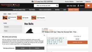 Fasteners Plus - Hex Bolts