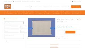 Fence Outlet - 6X8 T&G Privacy PVC Panel Tan