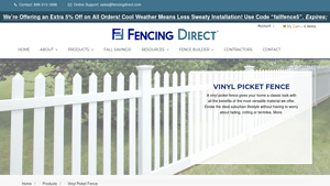 Fencing Direct - Vinyl Picket Fence Products