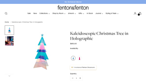 Fenton and Fenton - Kaleidoscopic Christmas Tree in Holographic