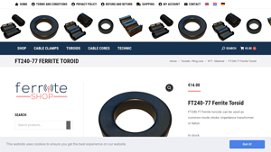 Ferrite Shop - FT240-77 Ferrite Toroid