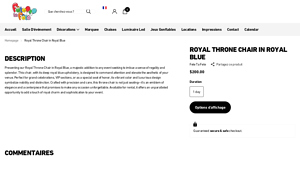 Feteta Fete - Royal Blue Throne Chair