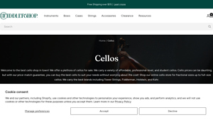 Fiddlershop - Cellos for Sale
