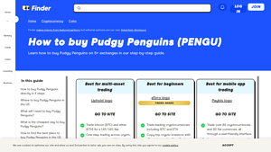 Screenshot of How to buy Pudgy Penguins (PENGU) - Finder